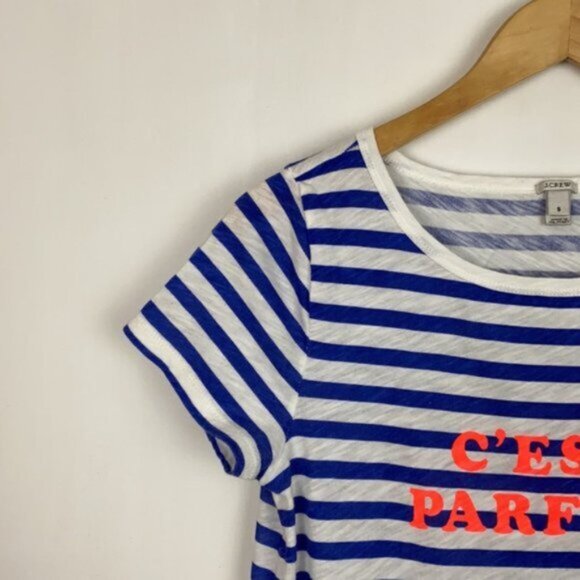 J.Crew Graphic Oh La la & C'est parfait  2 Tee T-shirts bundle - Picture 12 of 15